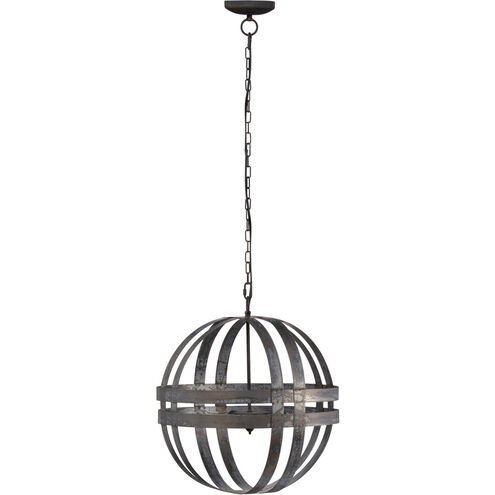 Kenzo 20 inch Antique Silver Chandelier Ceiling Light