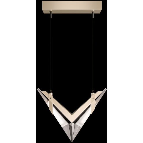 Blade 2 Light 13.38 inch Gold Pendant Ceiling Light