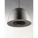 Fungo LED 23.5 inch Satin Nickel and Black Single Pendant Ceiling Light in Black and Satin Nickel