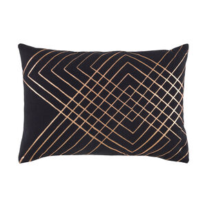 Crescent 22 X 22 inch Black/Metallic - Copper Pillow Kit