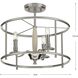 Durrell 3 Light 16 inch Brushed Nickel Semi-Flush Mount Convertible Ceiling Light