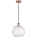 Edison Athens Water Glass 1 Light 10 inch Antique Copper Mini Pendant Ceiling Light