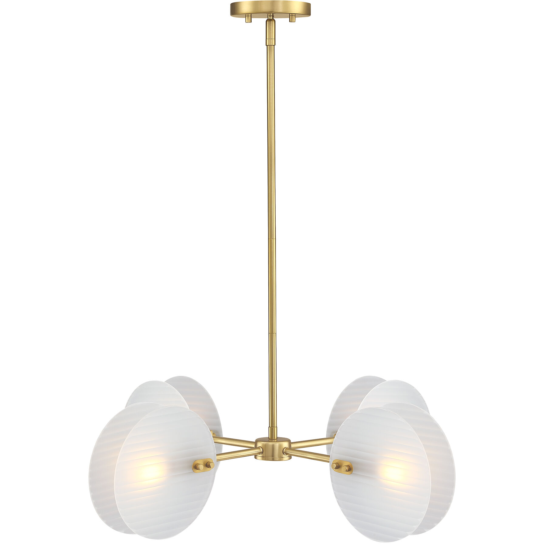 Sky Fall 4 Light 28 inch Brushed Gold Chandelier Ceiling Light