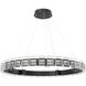 Tessera LED Matte Black Chandelier Ceiling Light, Ring