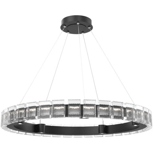 Tessera LED Matte Black Chandelier Ceiling Light, Ring