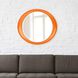 Ellipse 39 X 35 inch Glossy Orange Wall Mirror