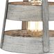 Brigantine Sconce Wall Light in Weathered Driftwood and Satin Nickel