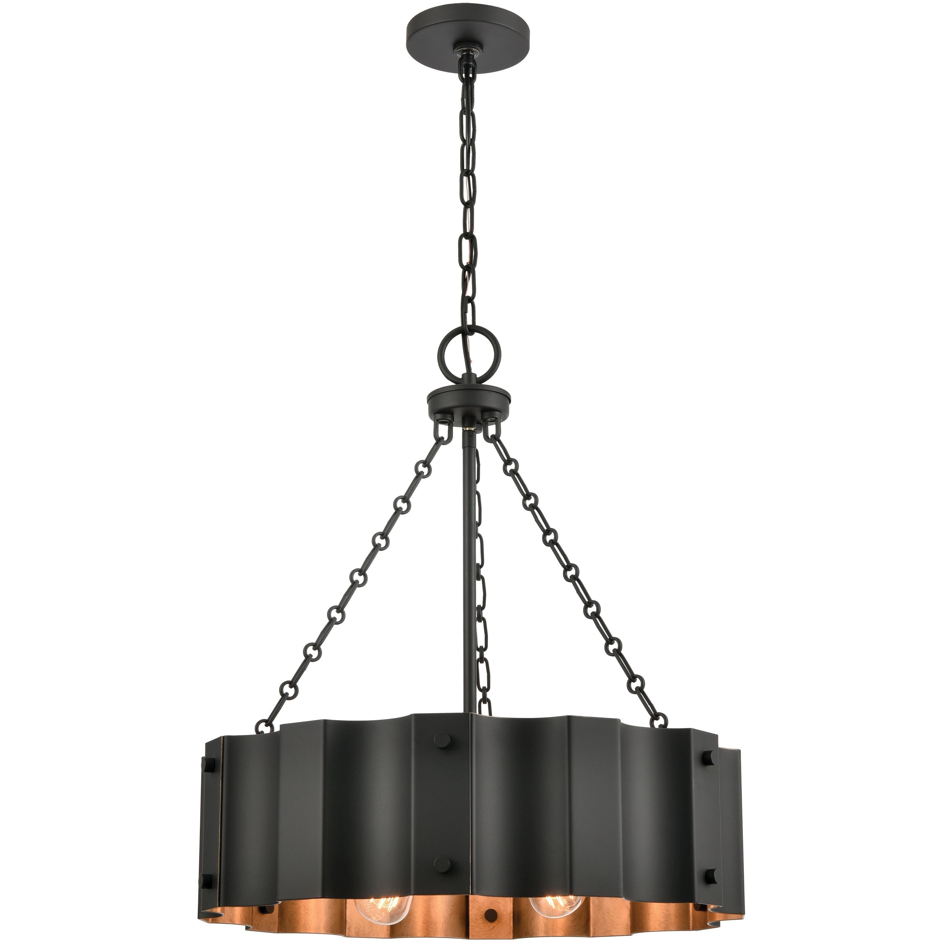 Clausten 4 Light 21 inch Black Chandelier Ceiling Light