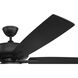 Super Pro 112 60 inch Flat Black with Flat Black/Greywood Blades Contractor Ceiling Fan, Slim