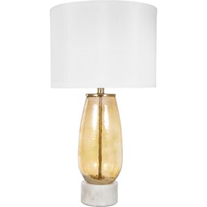 Anita 26 inch 40.00 watt Gold and Natural with White Table Lamp Portable Light