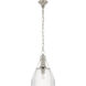 Chapman & Myers Prestwick 1 Light 14 inch Polished Nickel Pendant Ceiling Light in Clear Glass