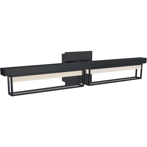 Pane LED 27.75 inch Black Bath Vanity Light Wall Light