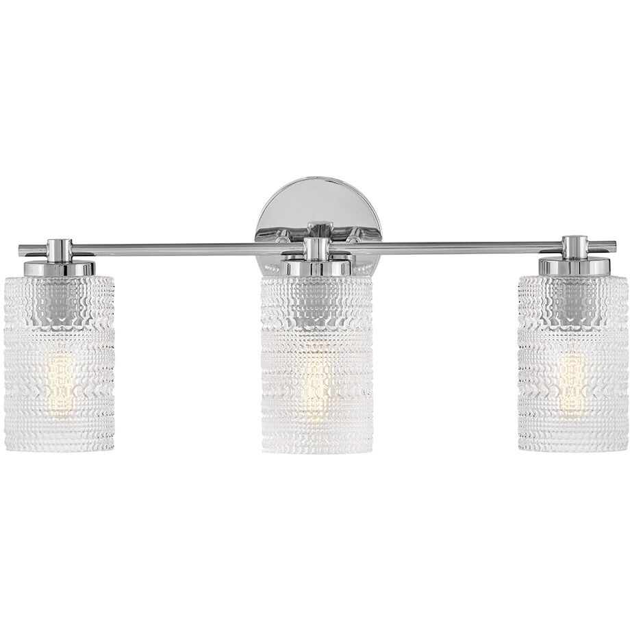 Mabel 3 Light 24.5 inch Chrome Bath Light Wall Light