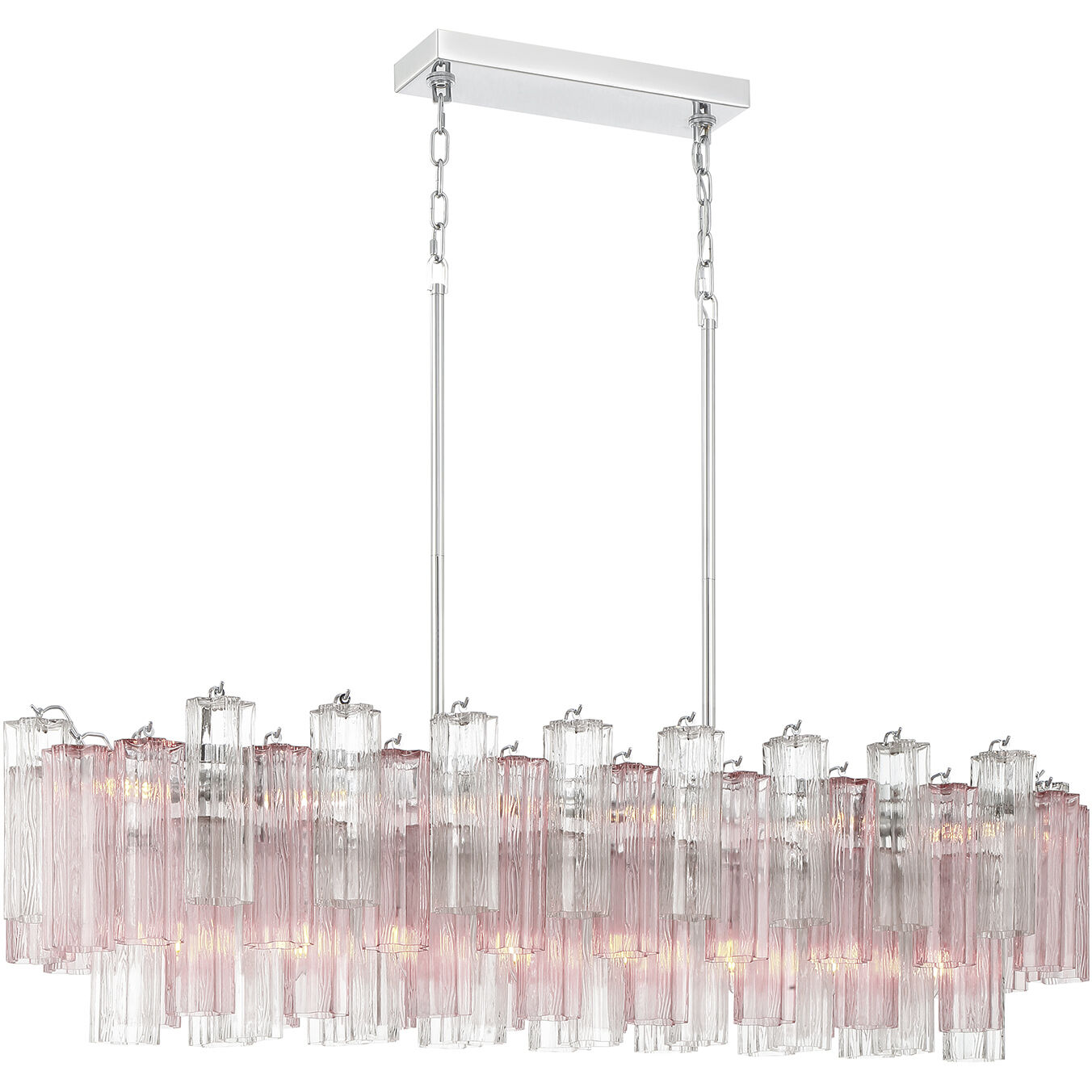 Addis 14 Light 51.75 inch Polished Chrome Linear Chandelier Ceiling Light in Spring