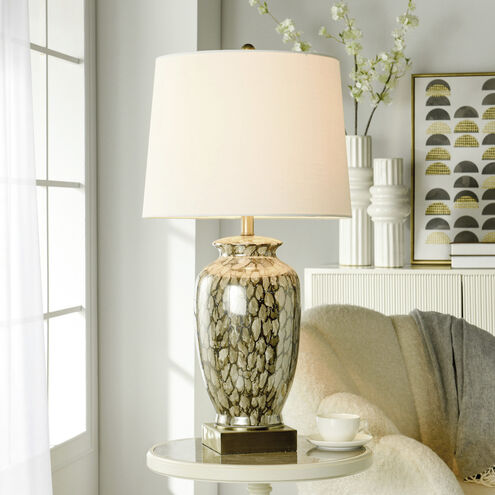 Reactive Glaze 31 inch 150.00 watt Speckled Brown Table Lamp Portable Light