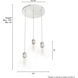 Van Nuys 3 Light 16 inch Brushed Nickel Cluster Pendant Ceiling Light