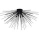Savannah 8 Light 40 inch Black Flush Mount Ceiling Light