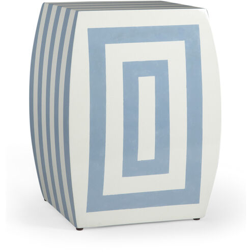 Chelsea House 21 inch Hand Painted Blue/White Stool