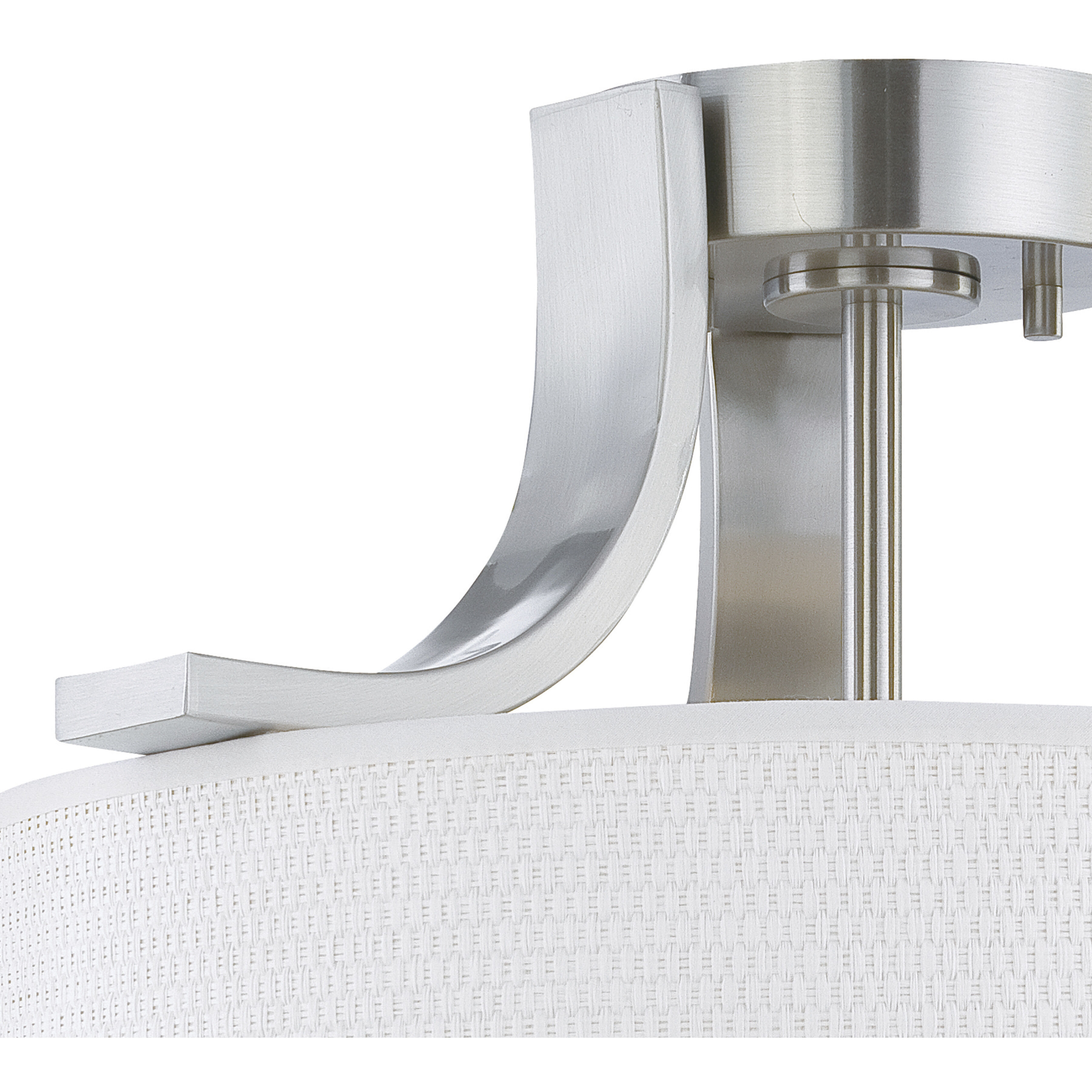 Pendenza 2 Light 15.25 inch Brushed Nickel Semi Flush Mount Ceiling Light