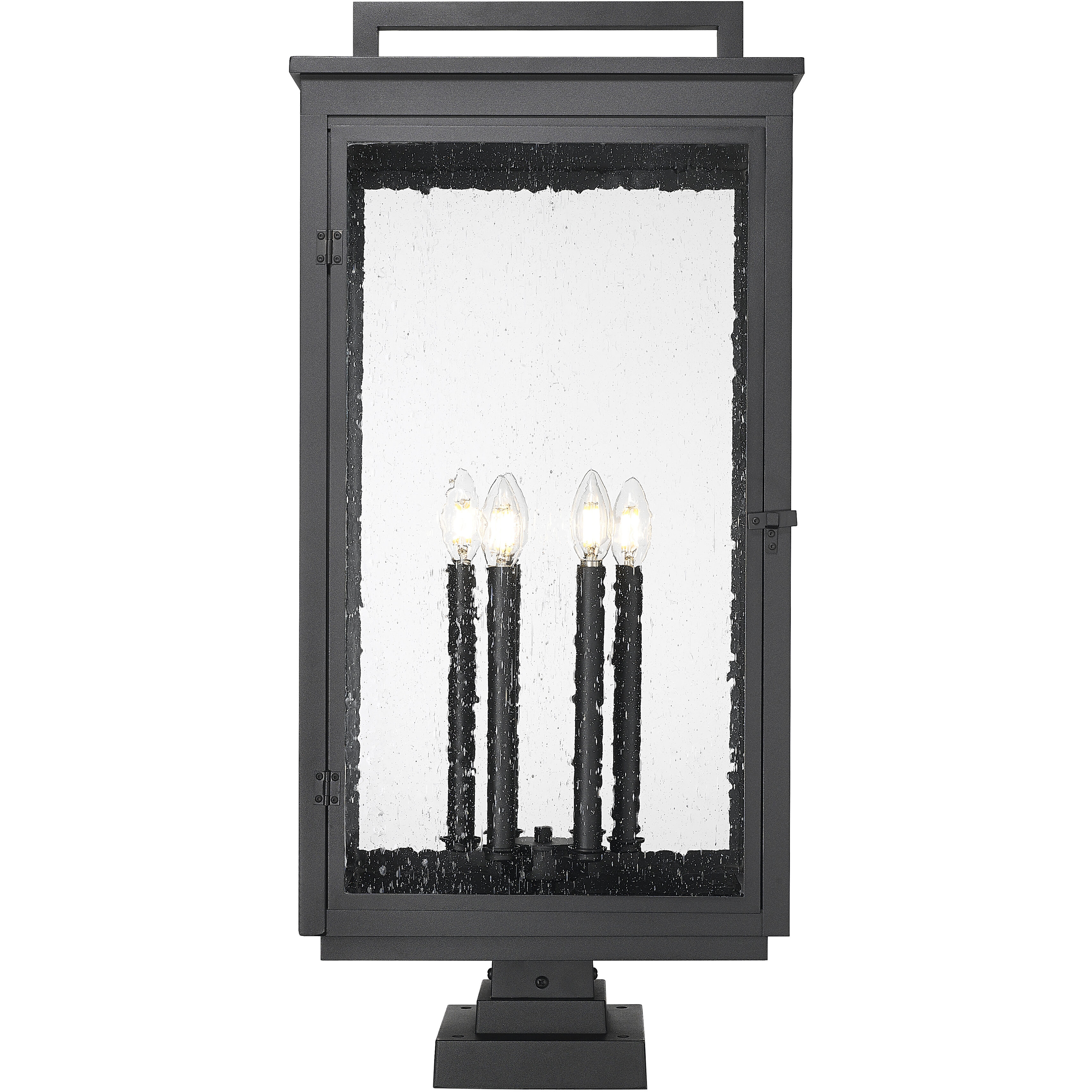 Hartwell 6 Light 34 inch Sand Black Outdoor Pier Mounted Fixture