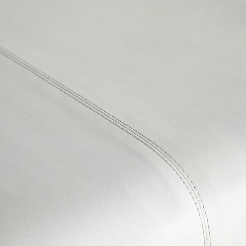 Vanderbilt Forged Warm Champagne / Cloud White Leather Bench