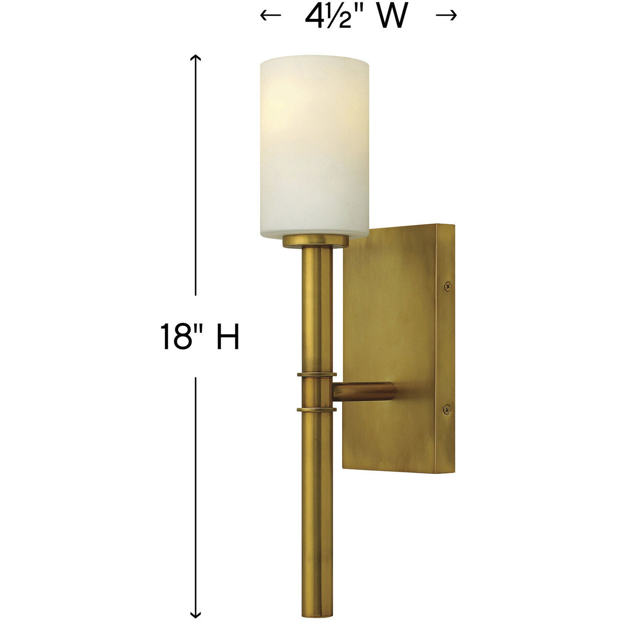 Margeaux 1 Light 4.5 inch Vintage Brass Indoor Wall Sconce Wall Light