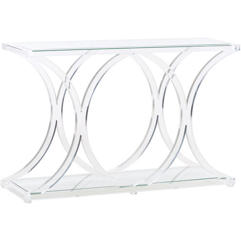 Sweeping 45 inch Clear Console Table