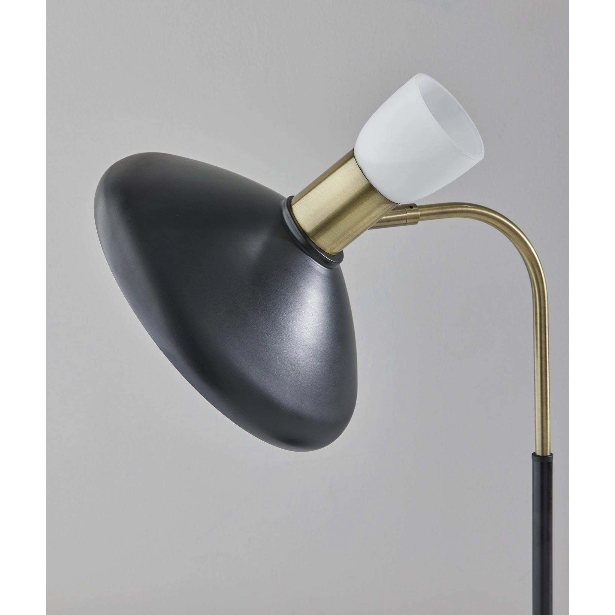 Patrick 21 inch 40 watt Black / Brass Accents Desk Lamp Portable Light