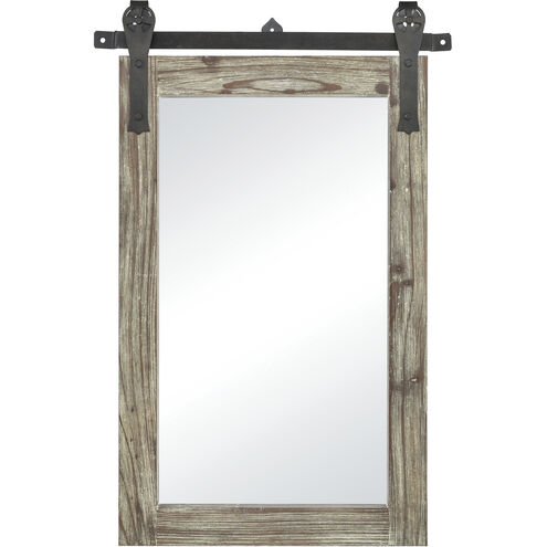 Los Olivos 36 X 24 inch Graywash with Black and Clear Wall Mirror, Small