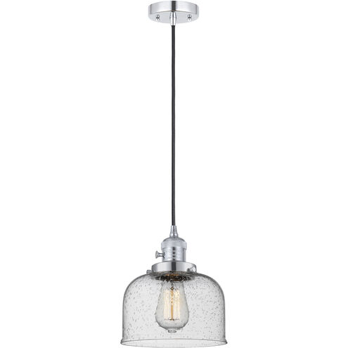 Franklin Restoration Bell LED 8 inch Polished Chrome Mini Pendant Ceiling Light in Seedy
