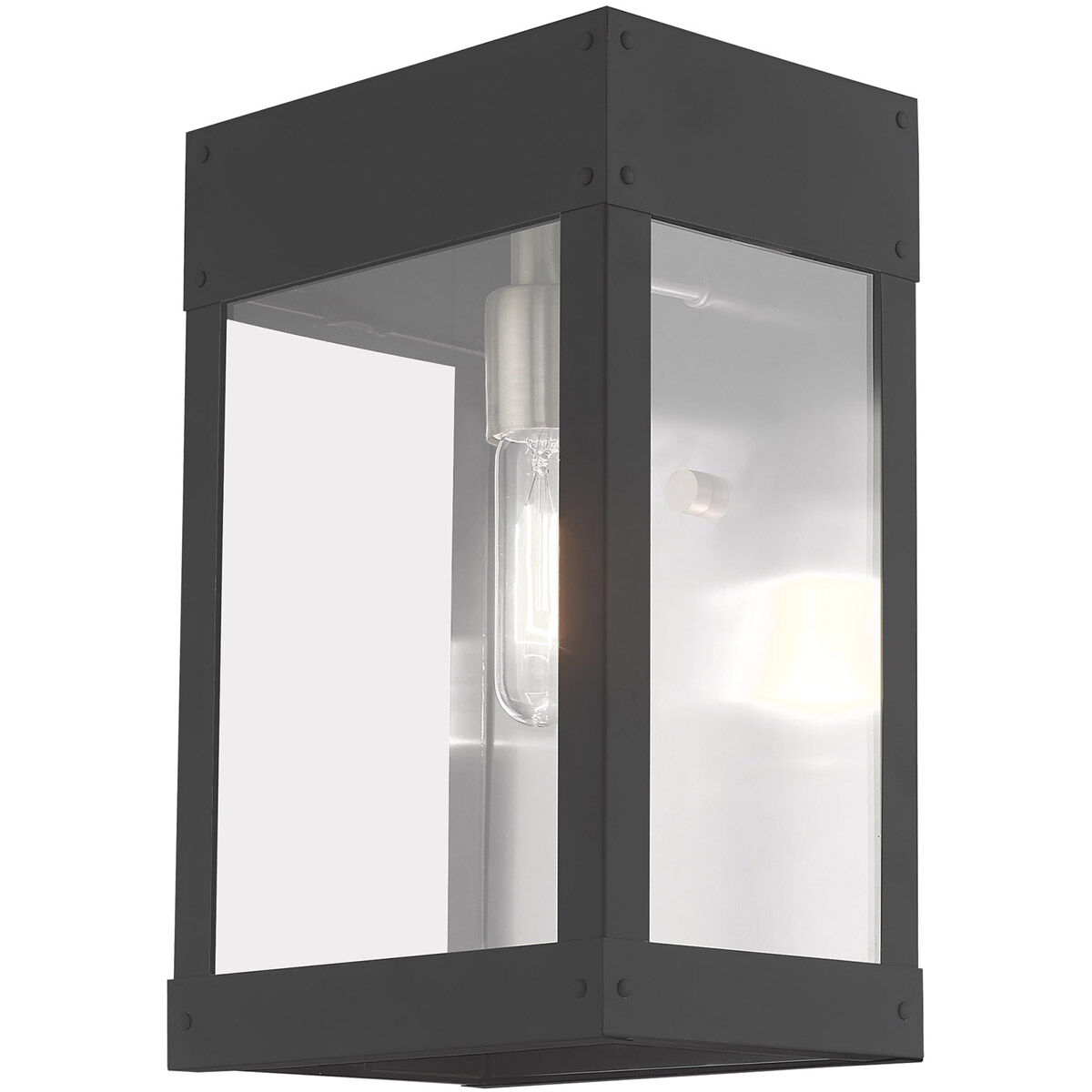 Barrett Outdoor Wall Lantern in Scandinavian Gray