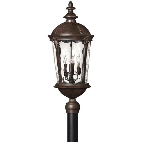 Estate Series Windsor 4 Light 30 inch River Rock Outdoor Post Mount Lantern