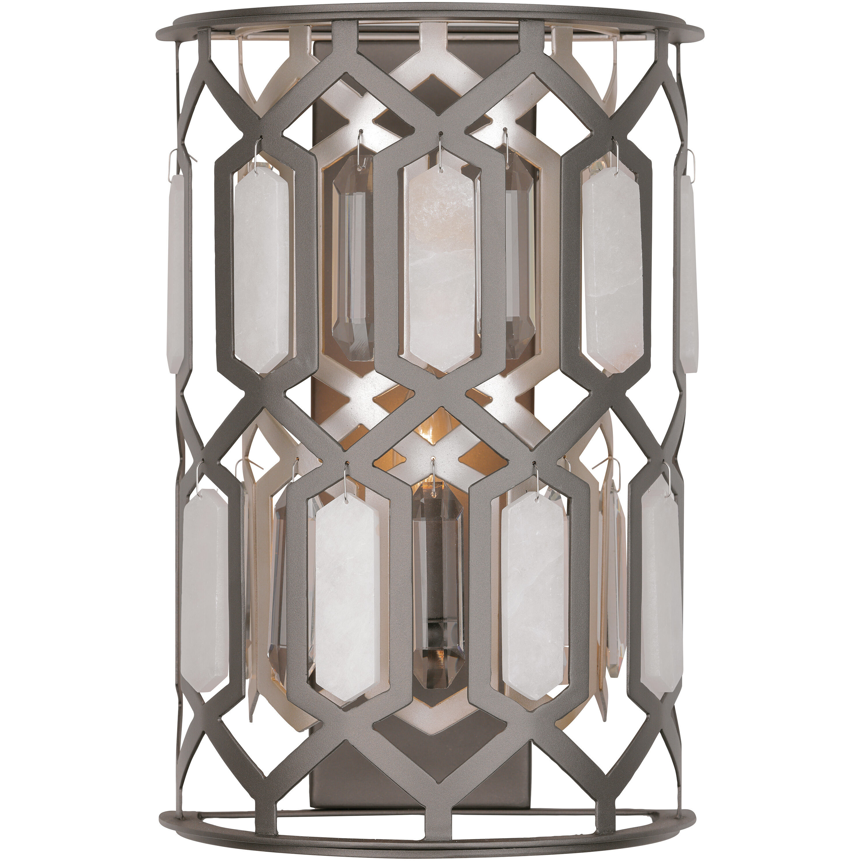 Hexly 1 Light 11 inch Bronze and Sultry Silver Wall Sconce Wall Light