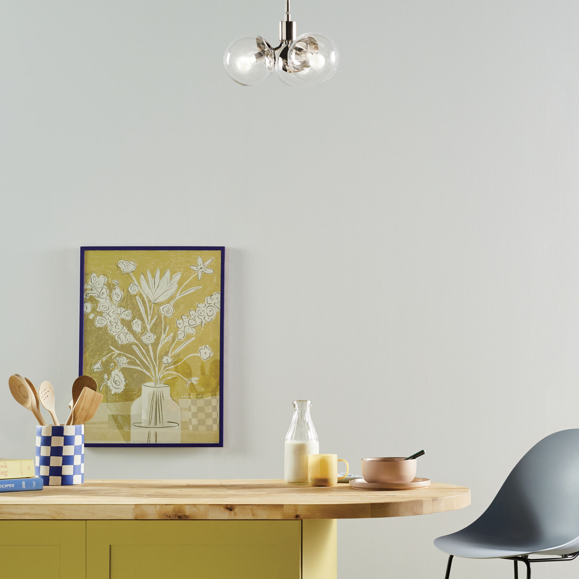 Silvarious 3 Light Polished Nickel Chandelier/Semi Flush Ceiling Light