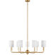 Foxdale 9 Light 36 inch Satin Brass Chandelier Ceiling Light