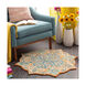 Bonifate 60 X 60 inch Sky Blue/Aqua/Cream/Camel/Sea Foam/Dark Green Rugs in 5 Ft Round, Round