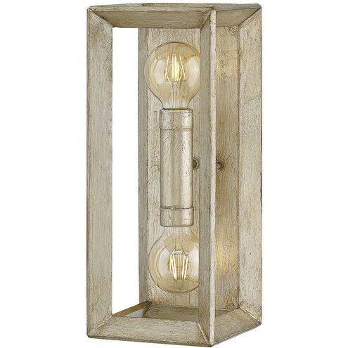 Tinsley 2 Light 7.25 inch Silver Leaf Indoor Wall Sconce Wall Light