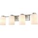 Manitou 4 Light 33.25 inch Buffed Nickel Bath Vanity Wall Light