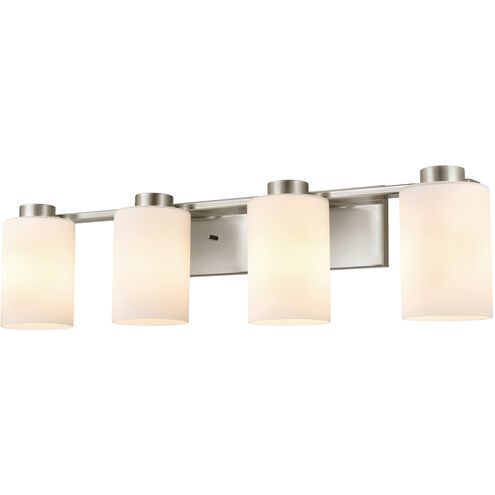 Manitou 4 Light 33.25 inch Buffed Nickel Bath Vanity Wall Light