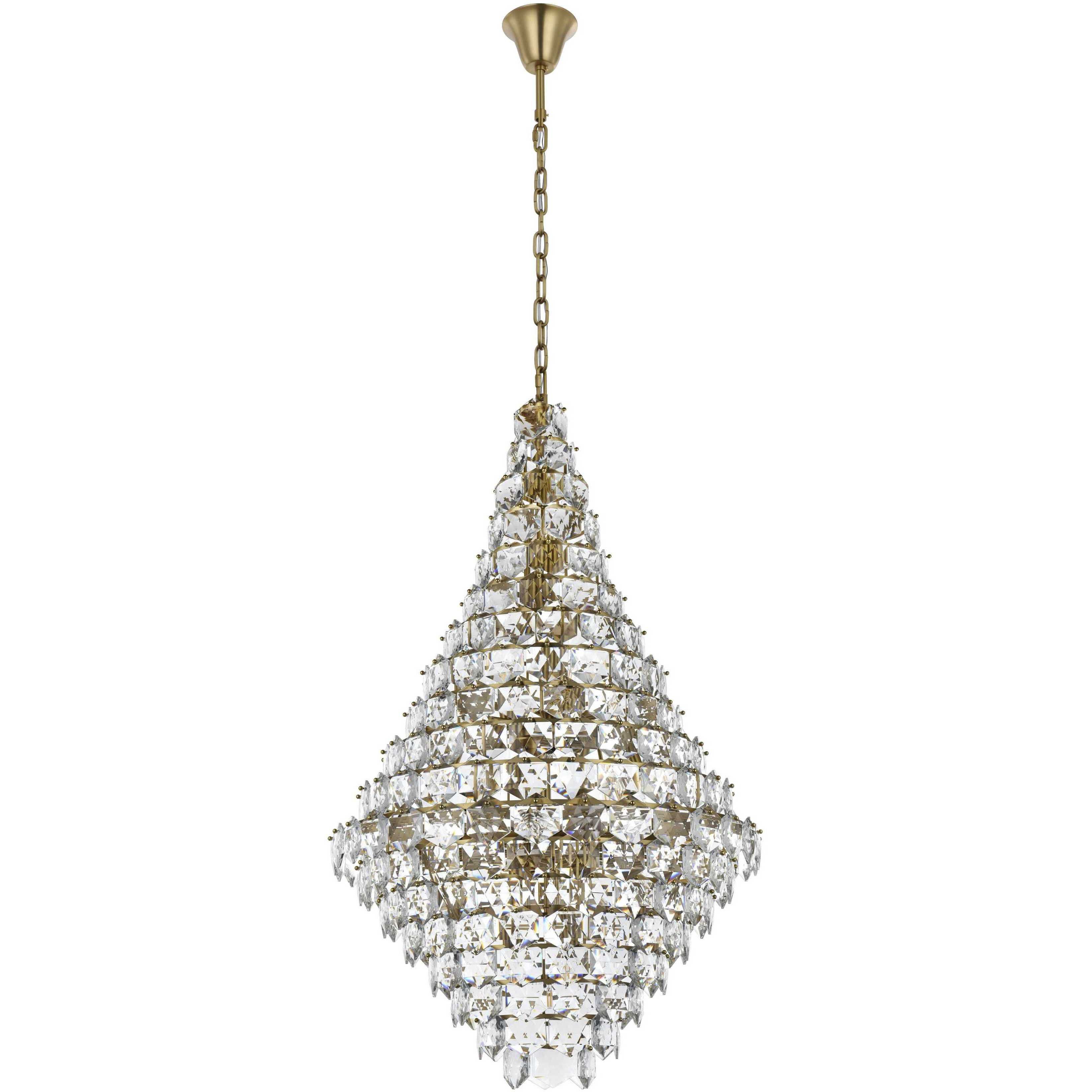 Adaline 38 Light 36 inch Satin Gold Chandelier Ceiling Light