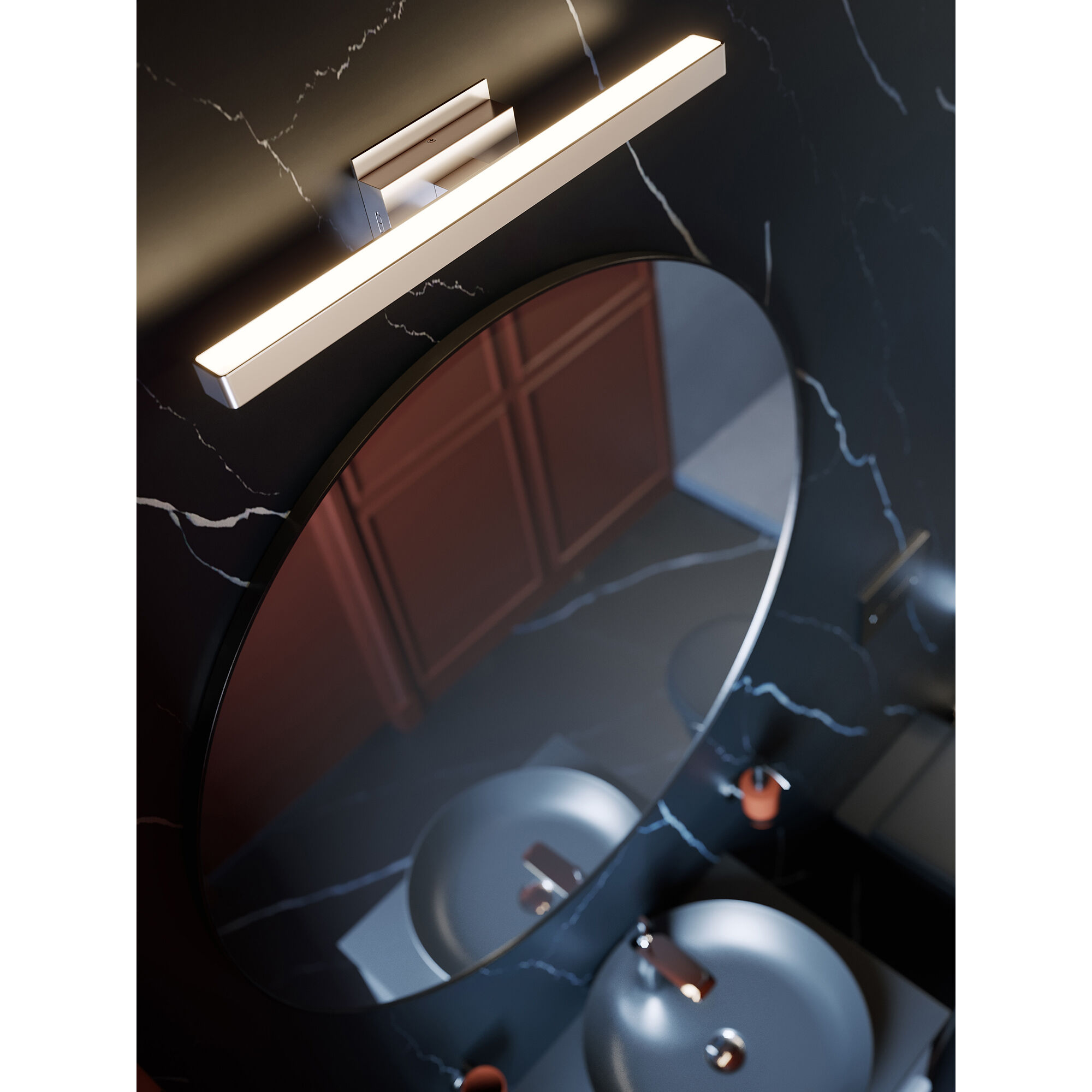 Brock LED 36 inch Satin Nickel Vanity Light Wall Light