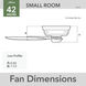 Low Profile 42 inch Matte Black with Matte Black/Greyed Walnut Blades Ceiling Fan