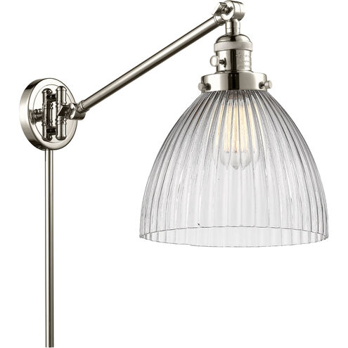 Seneca Falls 18 inch 3.50 watt Polished Nickel Swing Arm Wall Light, Franklin Restoration