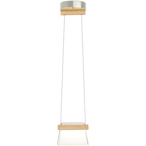 Cowbell LED 6.3 inch Sterling Mini Pendant Ceiling Light in Clear