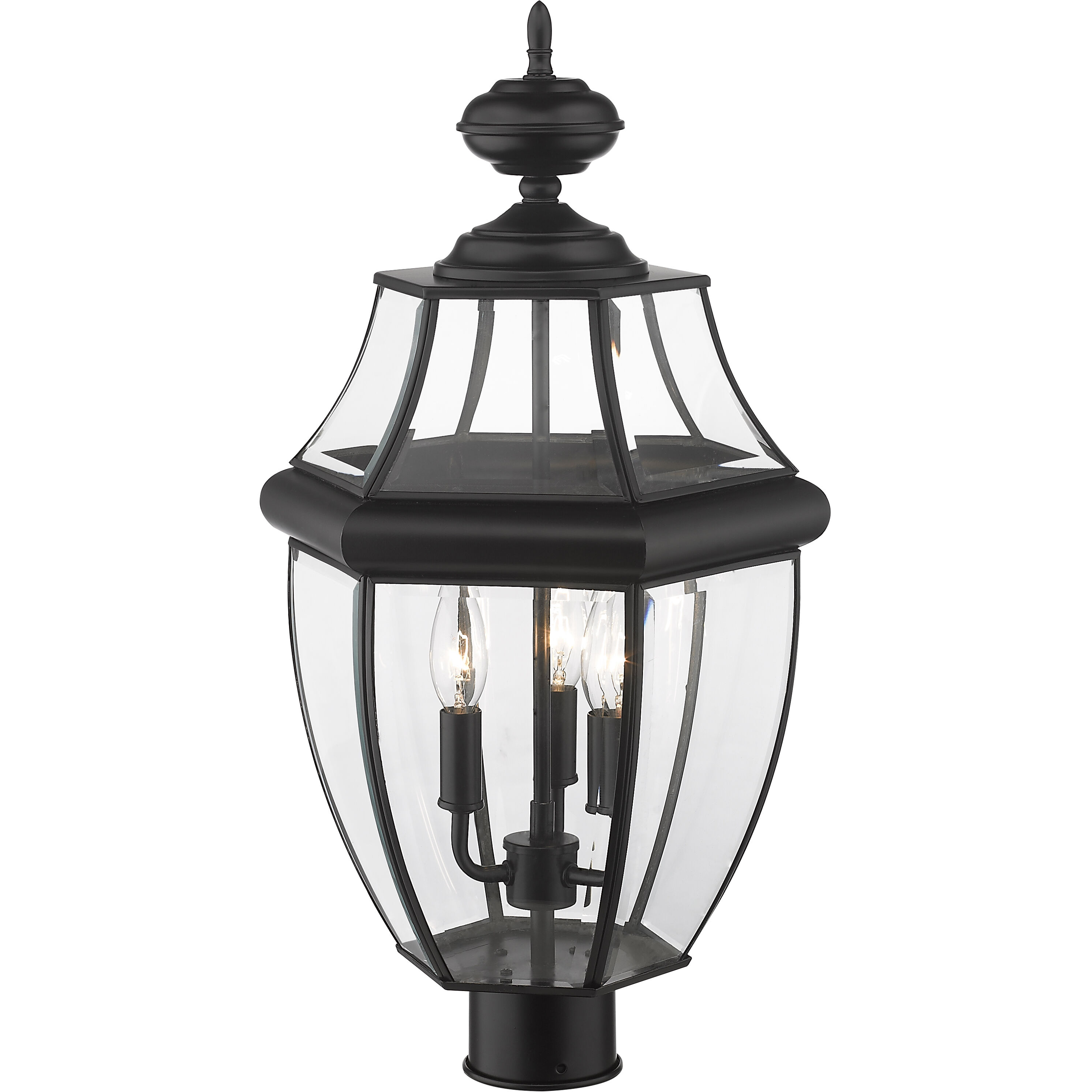 Westover 3 Light 20.25 inch Black Outdoor Post Mount Fixture
