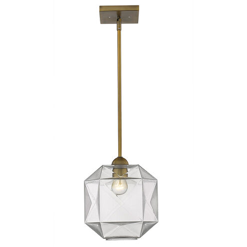 Loft 1 Light 10 inch Brass Pendant Ceiling Light