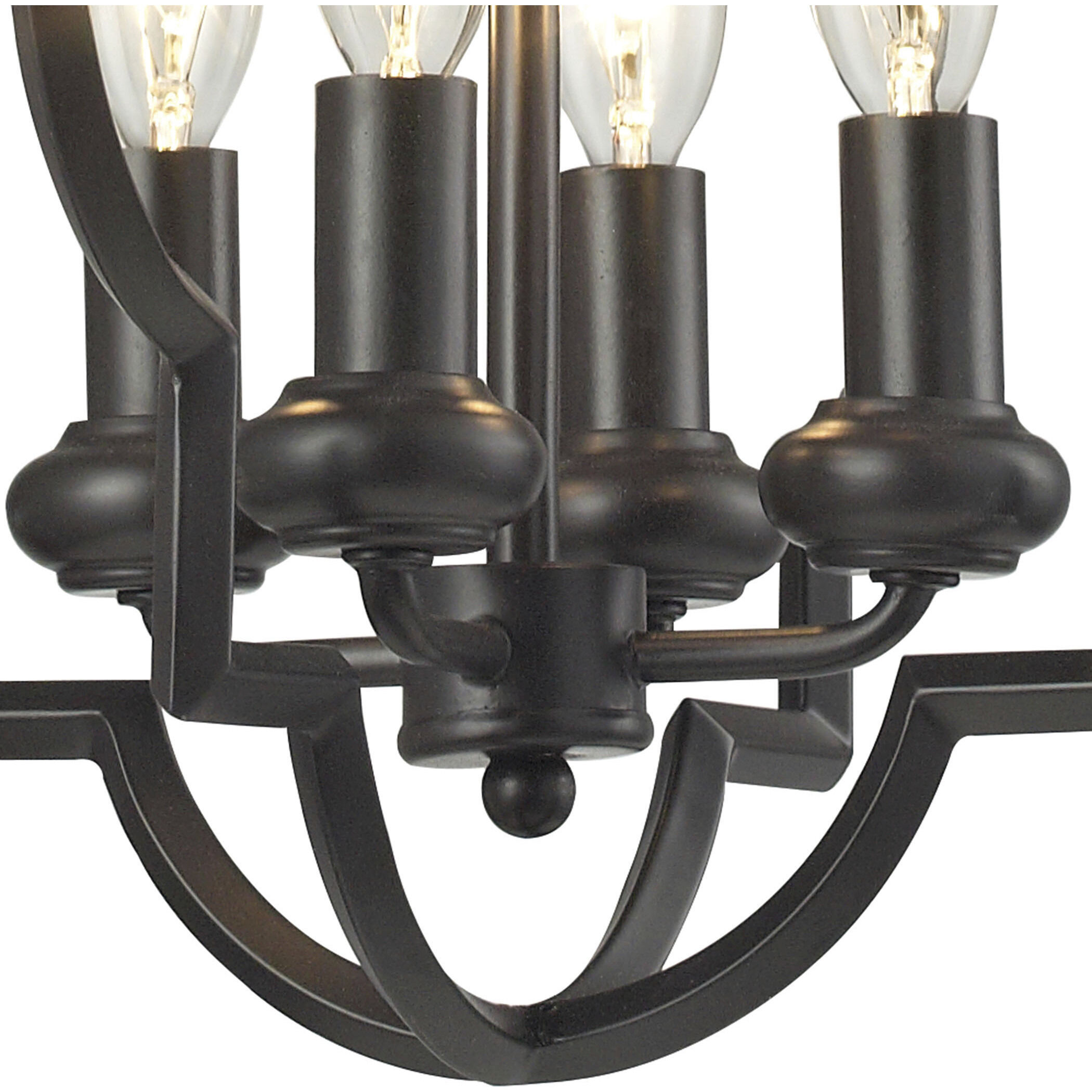 Chandette 4 Light 14 inch Oil Rubbed Bronze Chandelier Ceiling Light