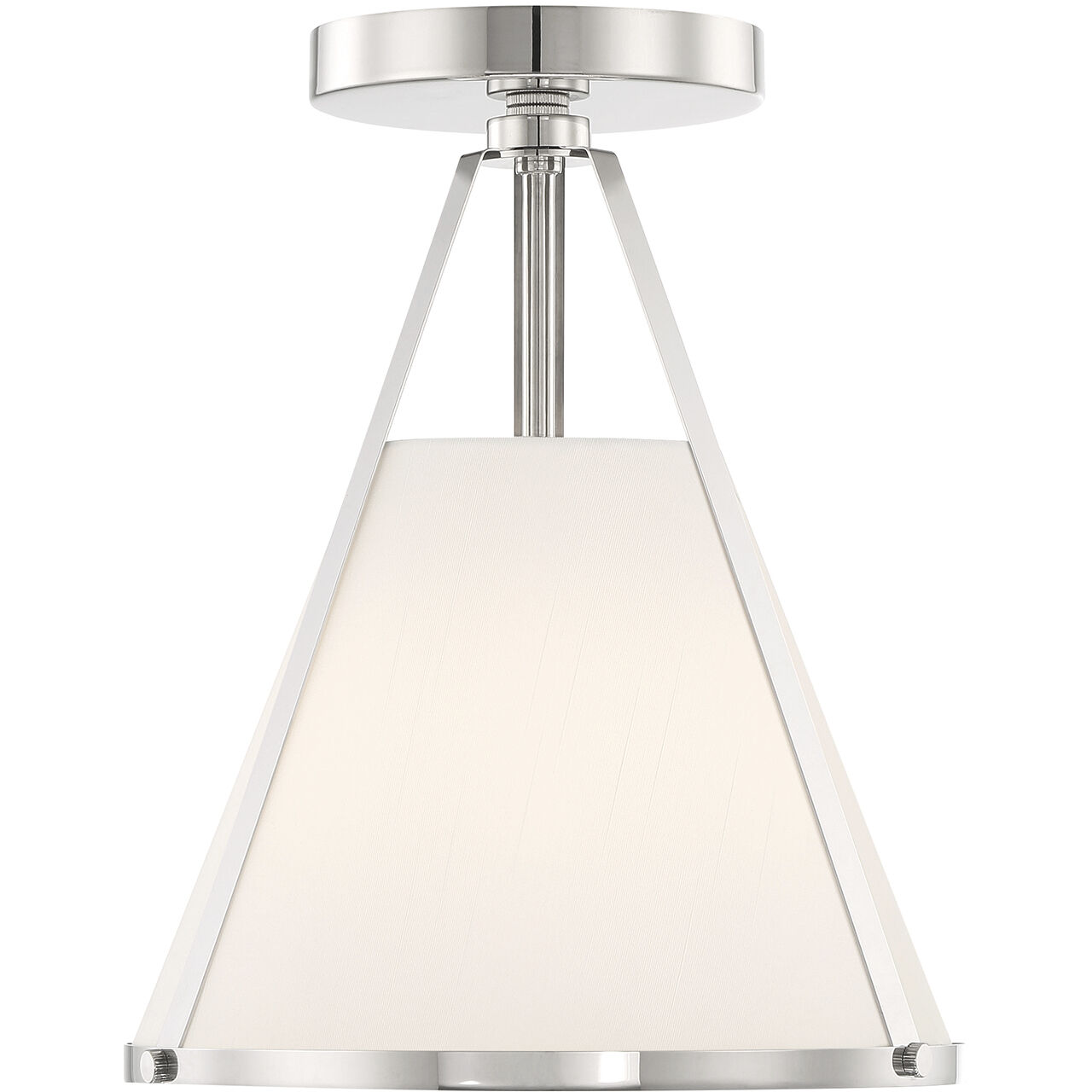 Fulton 1 Light 9.25 inch Polished Nickel Semi Flush Ceiling Light