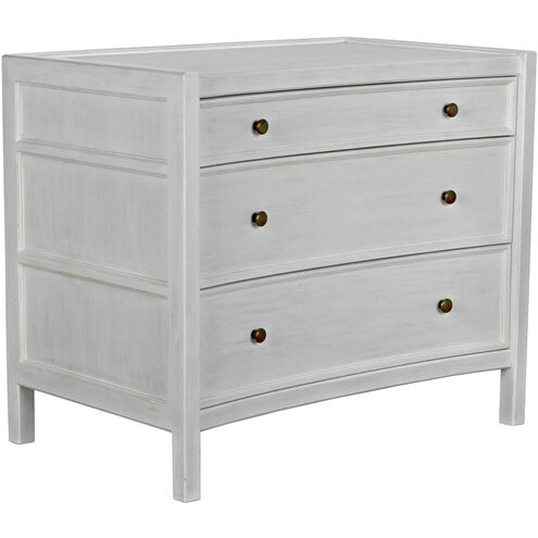Hampton 36 X 31 inch White Wash Side Table