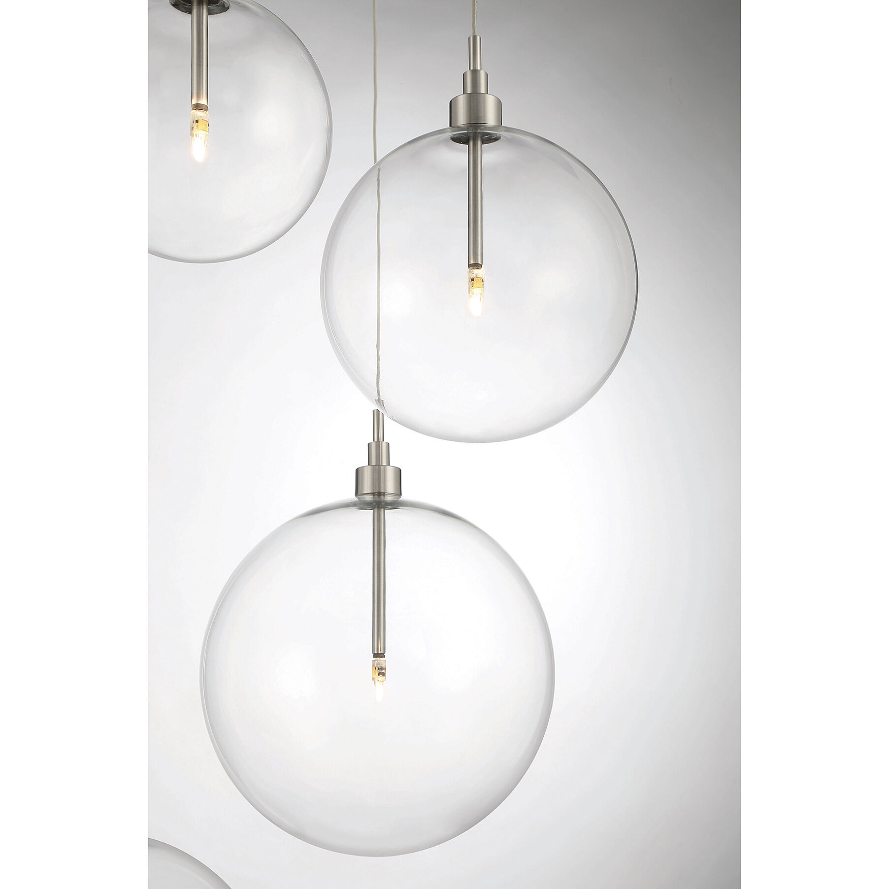 Modern LED 28 inch Brushed Nickel Pendant Ceiling Light